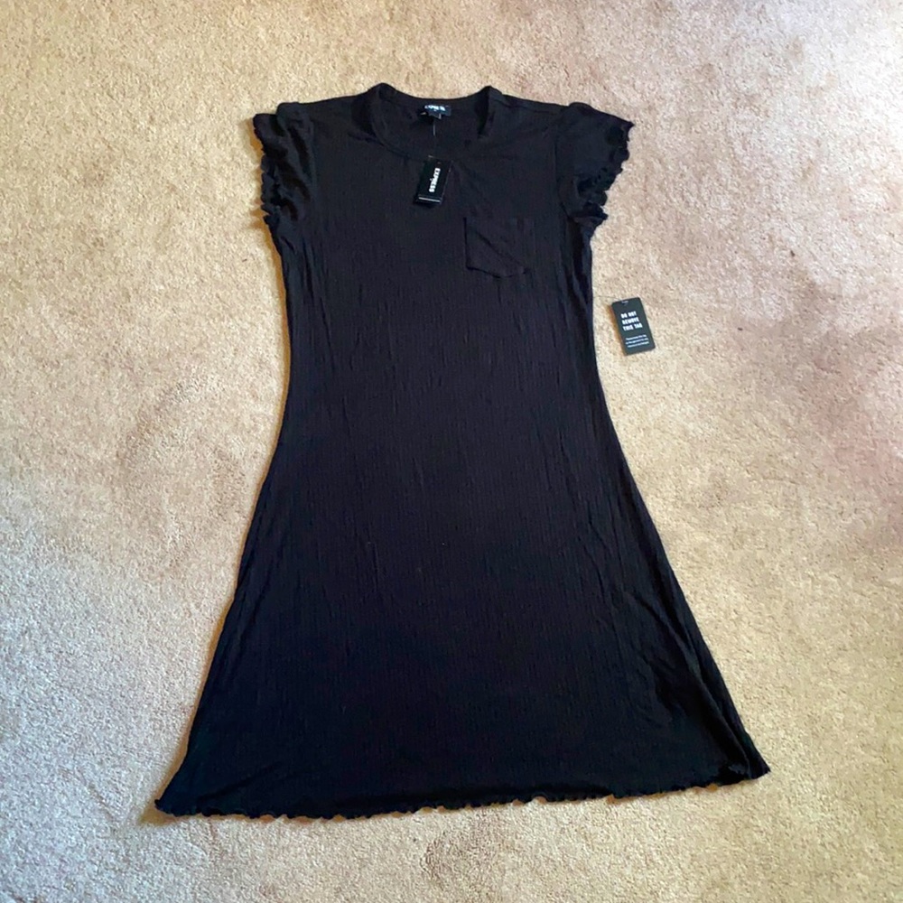 Express, black midi dress